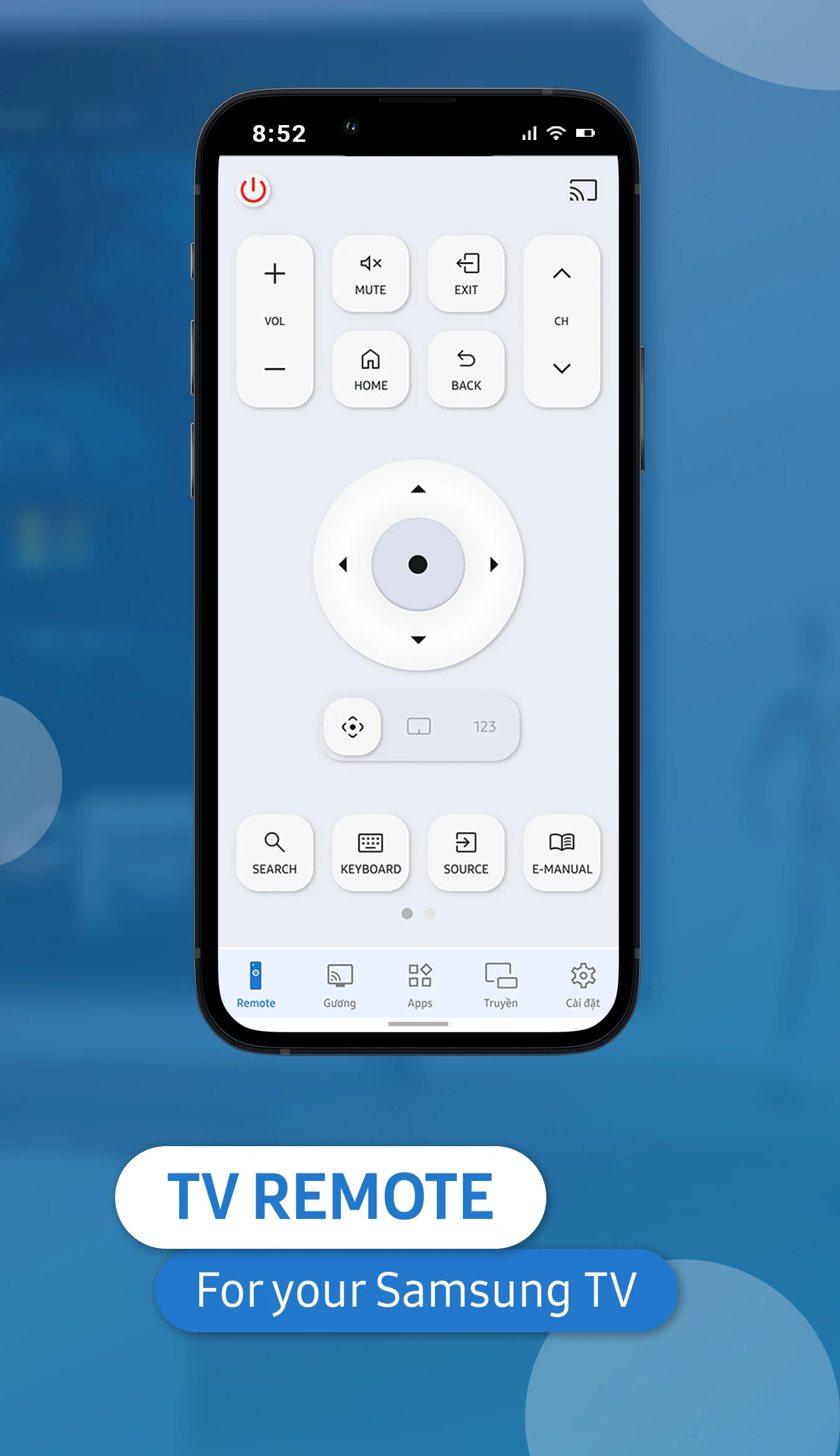 Remote Samsung TV screenshot